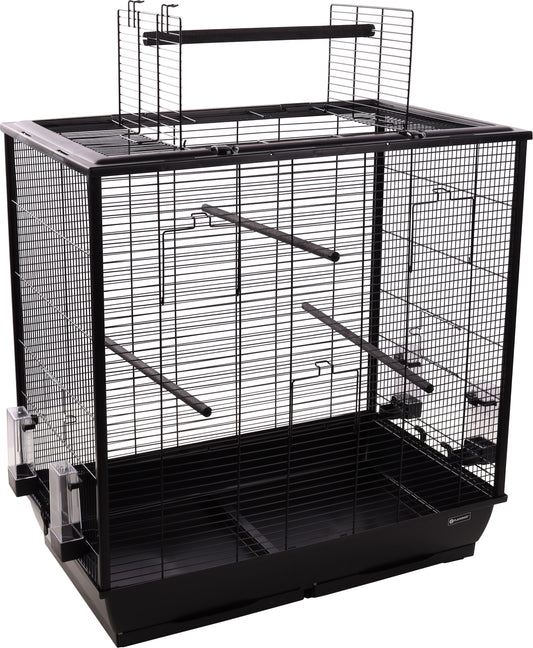 PARAKEETTIHÄKKI GRU BLACK – 78,5 × 47,5 × 81 cm