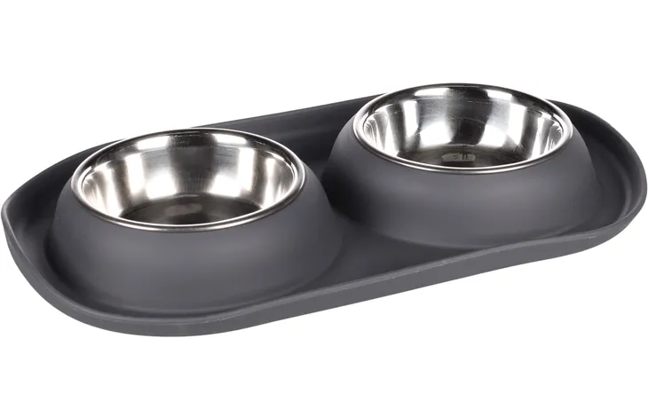 Kaksiosainen ruokakuppi Duo Dinner Grafa Dark Grey – Ø 11,5 cm (2 × 220 ml)